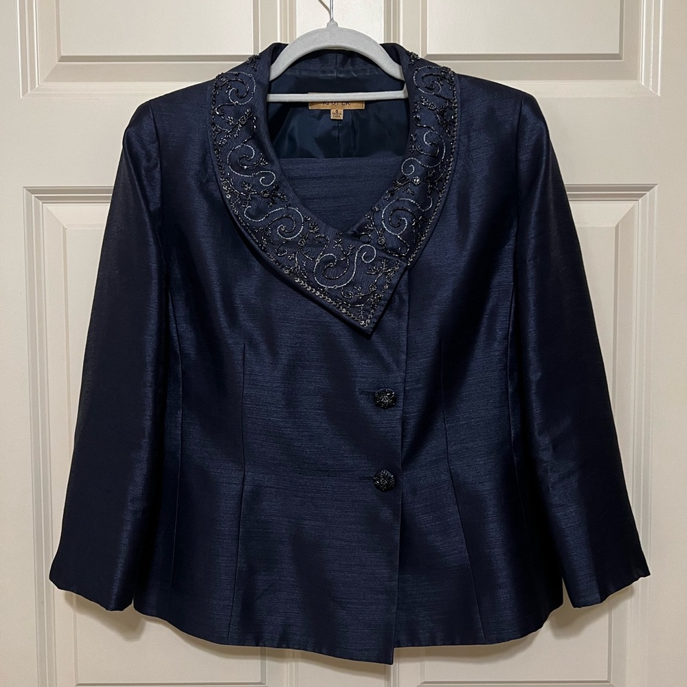 Kasper Midnight Blue Skirt Suit *TAILORED—SEE DESCRIPTION FOR MEASUREMENTS*